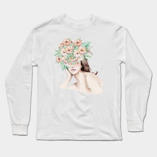 Flowers In Her Hair Long Sleeve T-Shirt